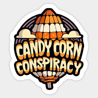 Candy corn conspiracy Sticker